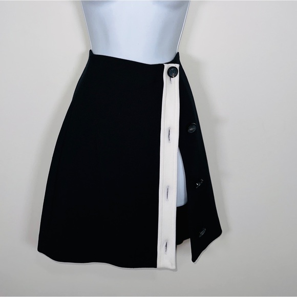 Black & White Button Down Mini Skirt By Kate Spade Size 6 - Picture 10 of 11